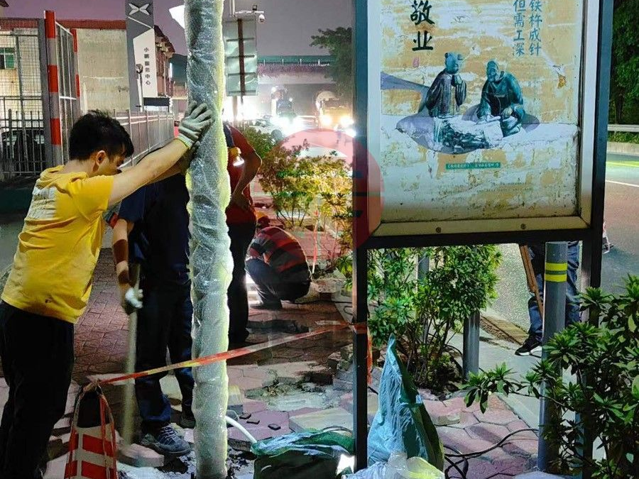 2022年10月份佛山公交車站牌安裝